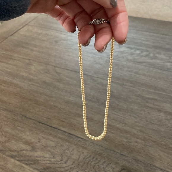 VINTAGE yellow pearl necklace - Picture 4 of 8